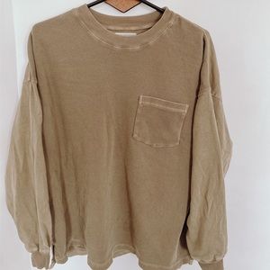 Vintage green worn in pocket tee urban outfitters